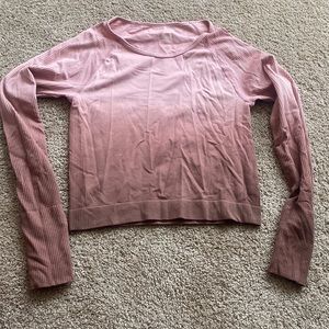Cropped long sleeve gym / workout shirt